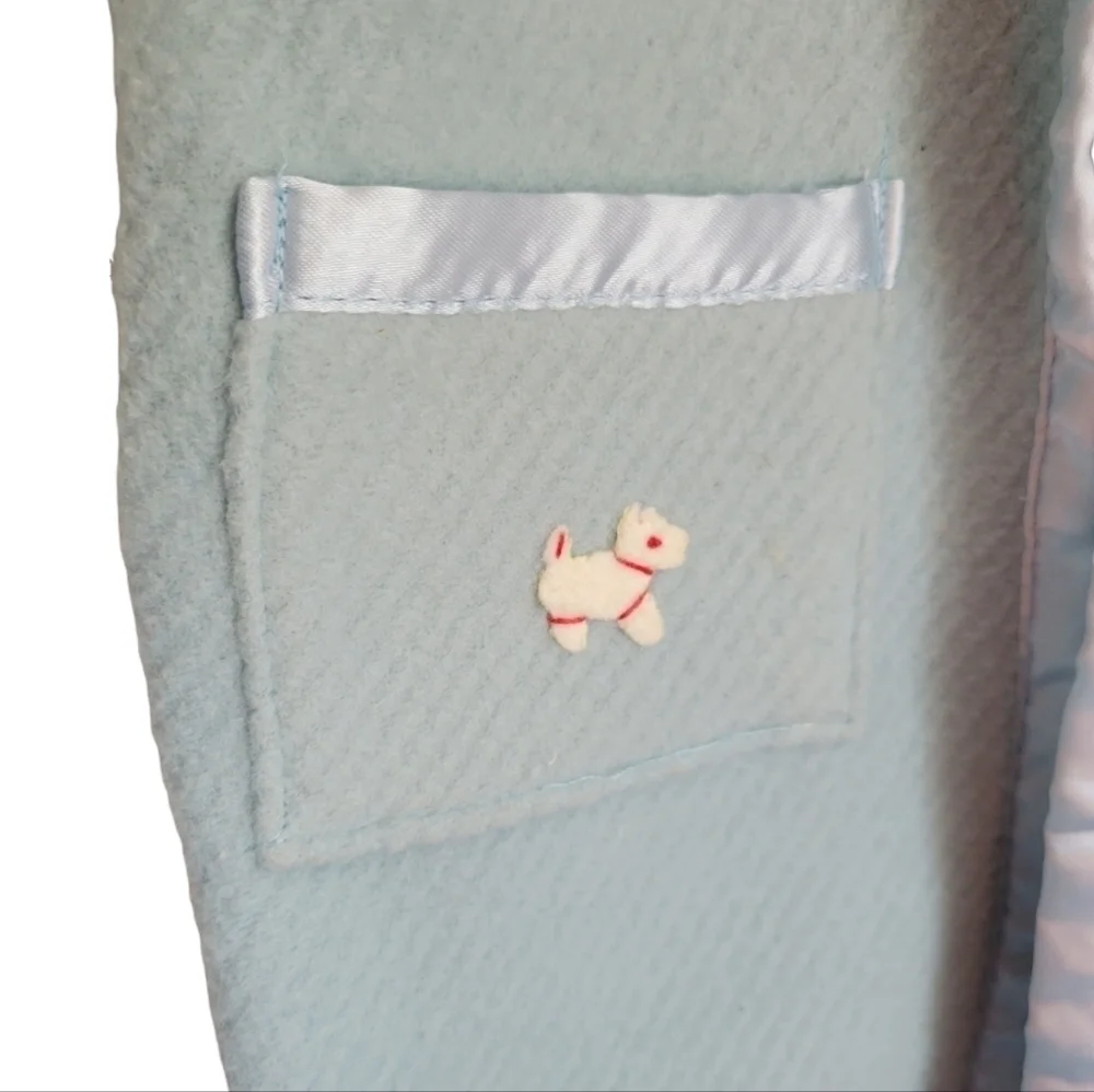 Vintage 1940s Vintage Baby Scotty Dog coat and pair of matching booties